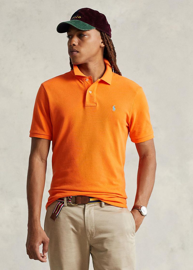 Poleras Polo Polo Ralph Lauren Hombre Custom Slim Fit Mesh Chile Naranjas VMLXP-3759